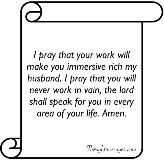 Prayer For My Husband At Work