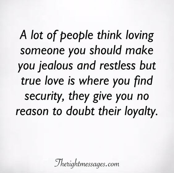 A lot of people think loving