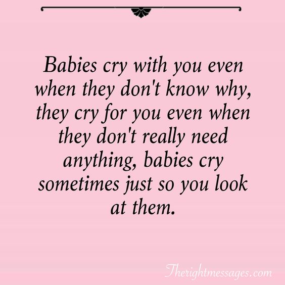 Babies cry with you even when they don't know why