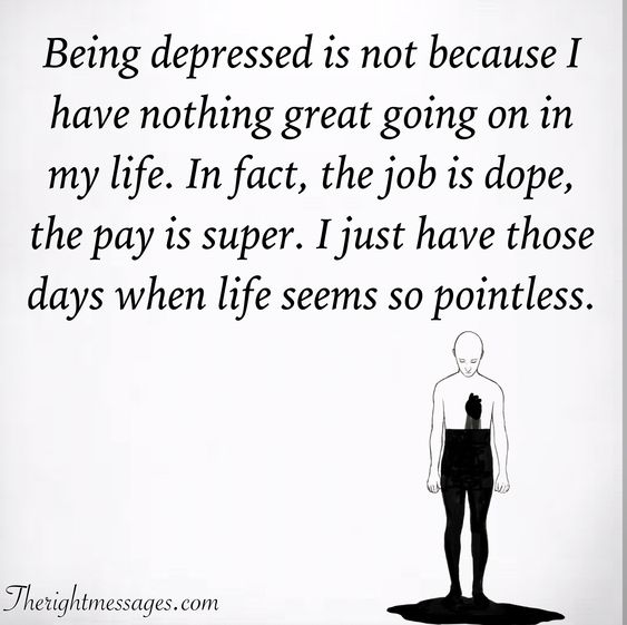 Being depressed
