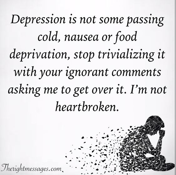 Depression is not some passing cold