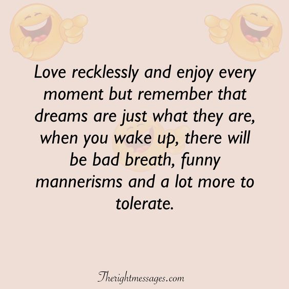 Love recklessly funny love quote