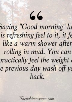 Saying "Good morning" Quote