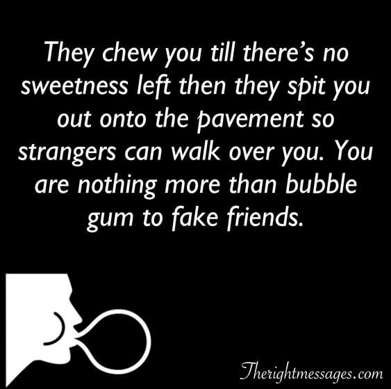 They chew you fake friend 