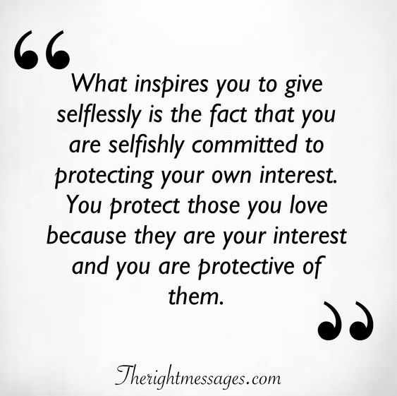 What inspires you to give selflessly