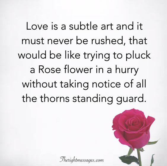 Love is a subtle art